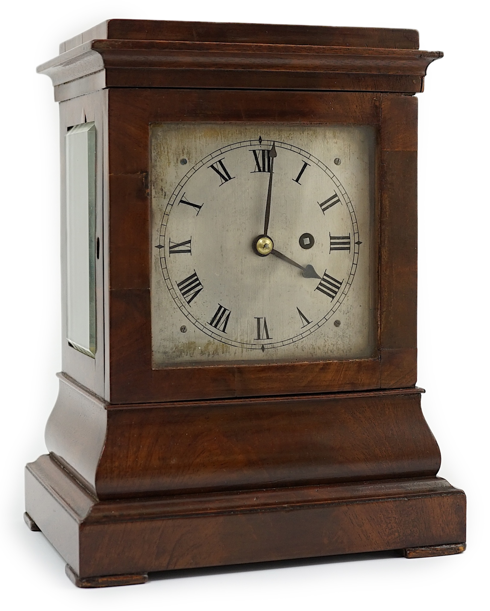 G. Barrell of Woolwich. An early Victorian mahogany cased carriage / mantel timepiece